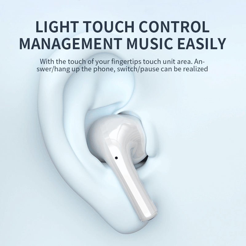 Eraysun M15 TWS Earbuds Bt 5.2 Wireless Noise Cancelling Gaming Earphones Transparent Outer Compartment Waterproof Headphones