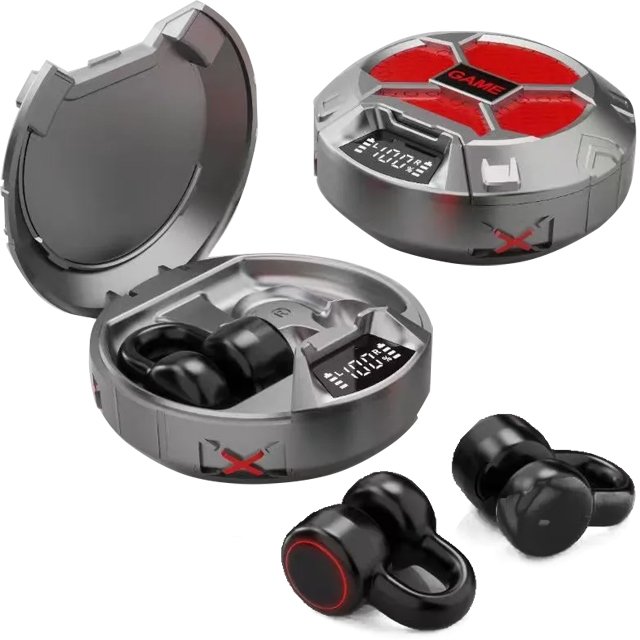 K23 Ear Clip Sports Earphones 45-65ms Low Latency TWS Gaming Earbuds with Noise Cancelling Microphone and RGB Gaming Lighting