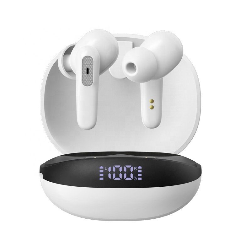 BT Headphones True Wireless Earbuds with Noise Cancelling Earphones with Charging Case in-Ear Headset Touch Control Sport TWS