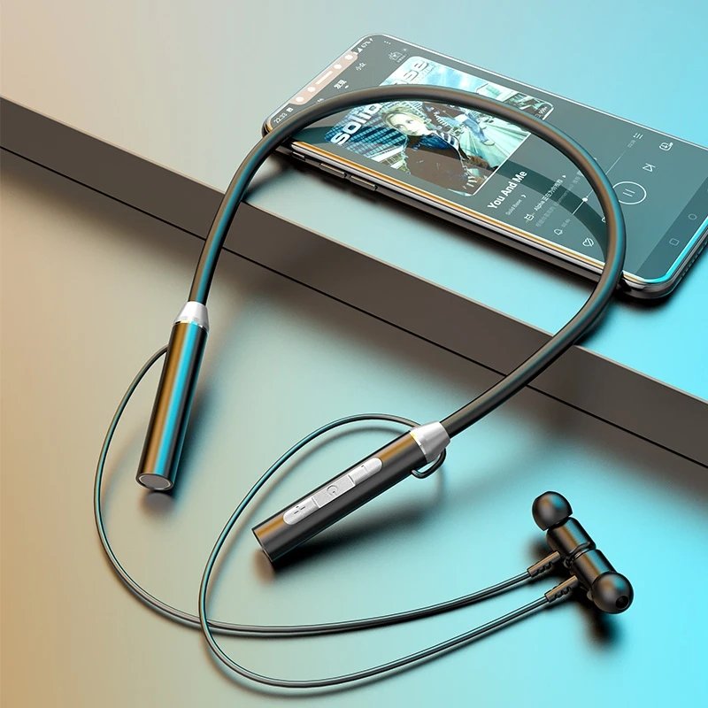 Top selling Wireless BT Headphone Electronics Sport Earphone Neckband Magnetic Bass Headset Handsfree Earbuds with Mic Neckband