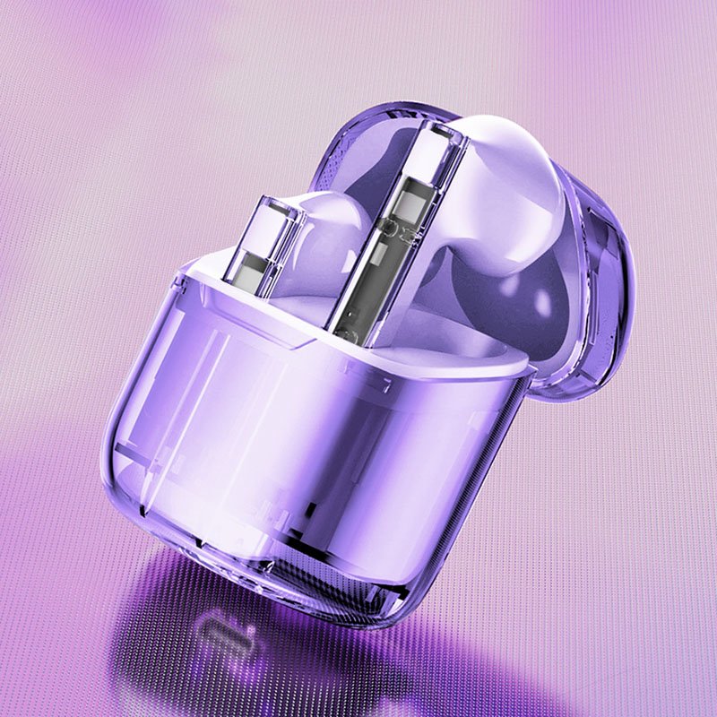 YX06 Transparent TWS Earphone High Quality Wireless Waterproof Earbud & In-ear Headphones with Heavy Bass 5.3 Wireless Earphone