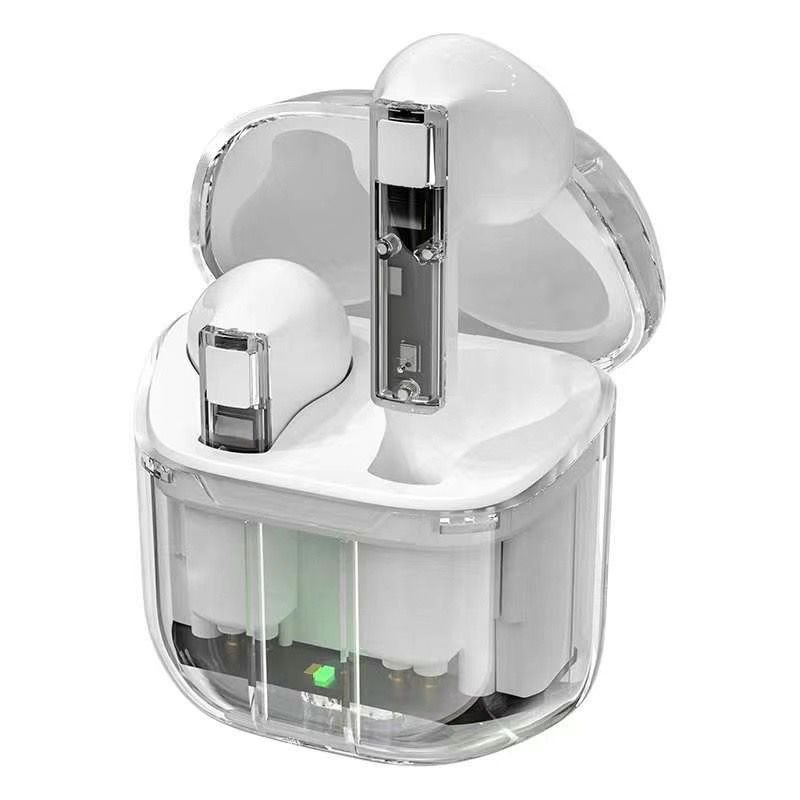 YX06 Transparent TWS Earphone High Quality Wireless Waterproof Earbud & In-ear Headphones with Heavy Bass 5.3 Wireless Earphone