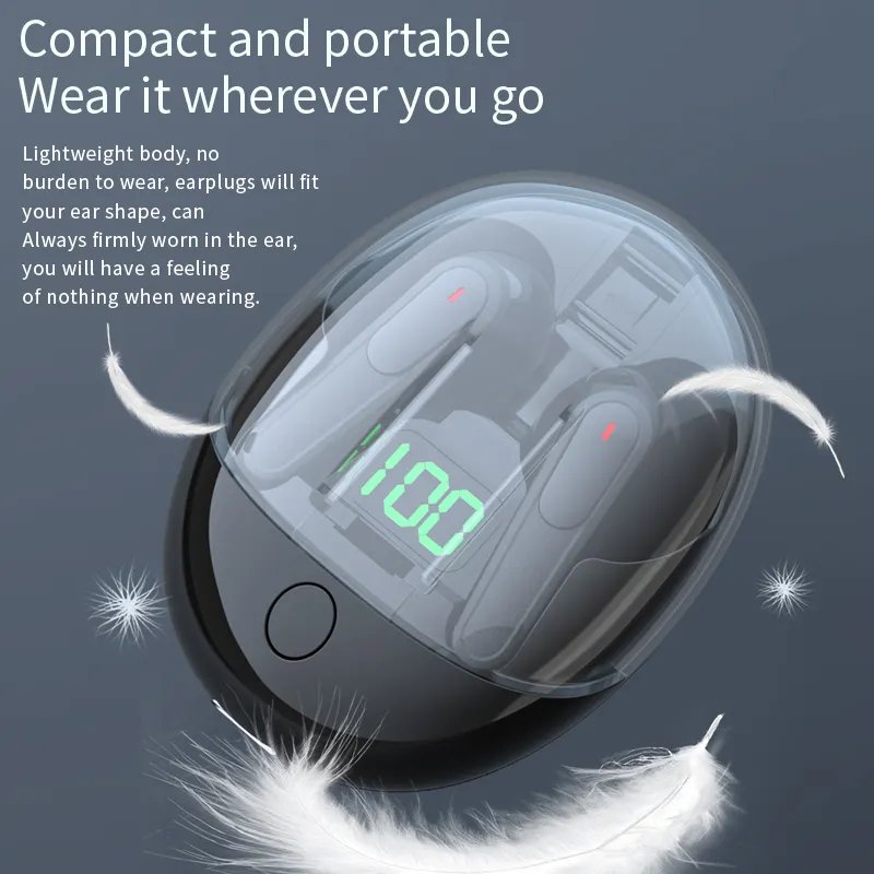 2023 New arrival Tws Waterproof Earbuds Headphone Wireless Bluetooth Earphones LCD display wireless earbuds