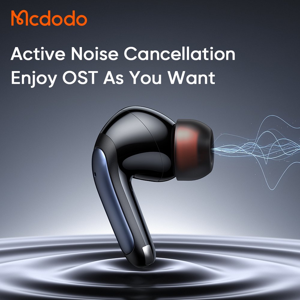 Mcdodo 330 Active Noise Reduction ANC + ENC In-Ear Headset Waterproof IPX4 Sport Long Music Play Digital Display Earbuds