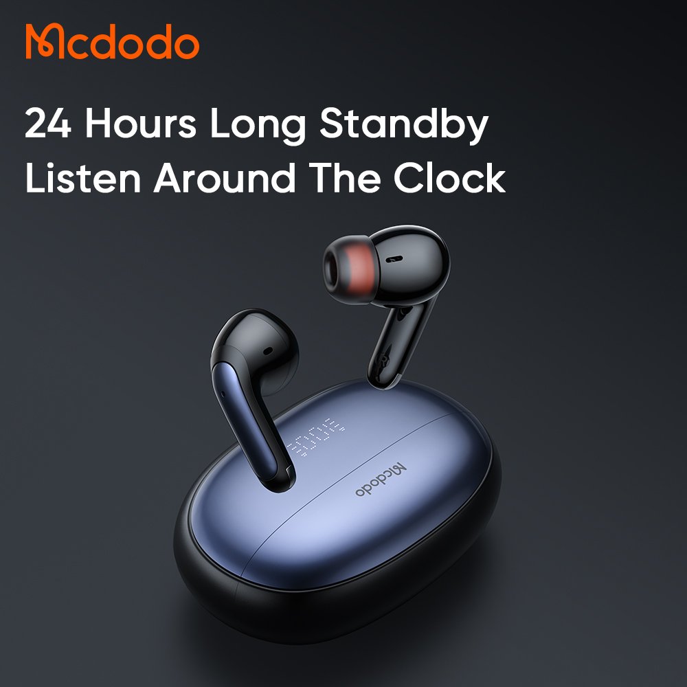 Mcdodo 330 Active Noise Reduction ANC + ENC In-Ear Headset Waterproof IPX4 Sport Long Music Play Digital Display Earbuds