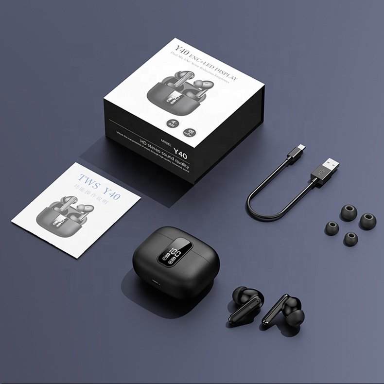 2025 Wireless Earphones with Noise Cancelling Sport Earbuds Headset Smart Touch Microphone ENC TWS Earphone