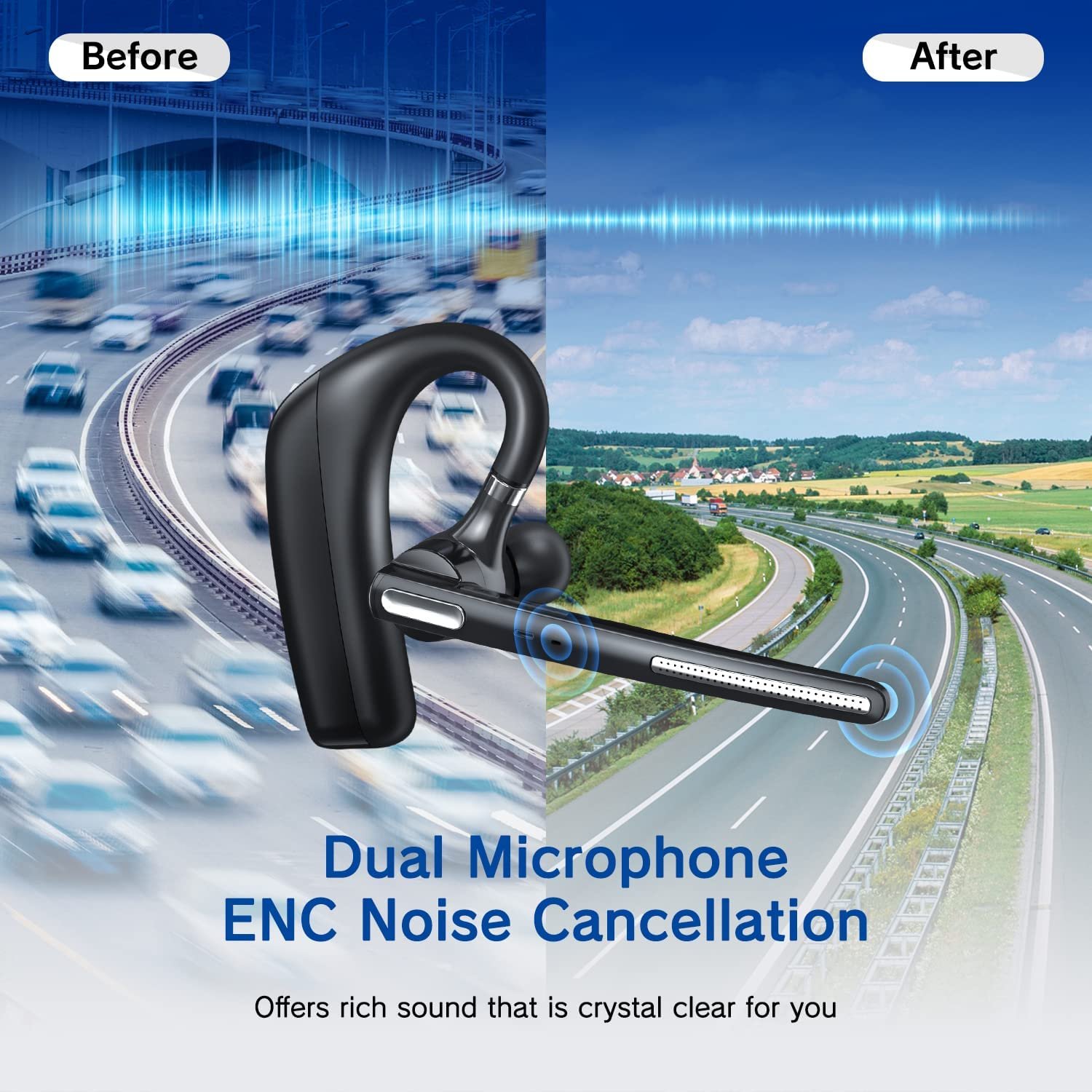 Business Headset G6 Wireless earbuds HD Call stereo earphones Driver Bluetooth Headset with ENC microphone Business Earphones
