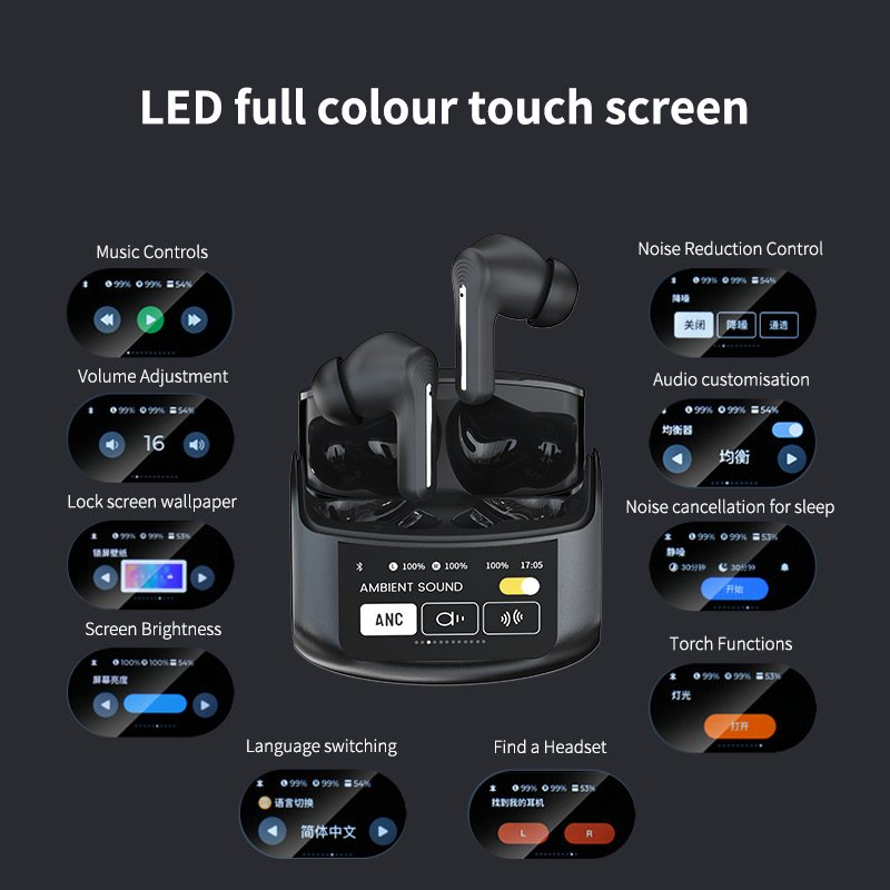 Top Quality Wholesale Touch Control Wireless Earbuds Noise Cancelling Bluetooth Tws Waterproof Music Earphones