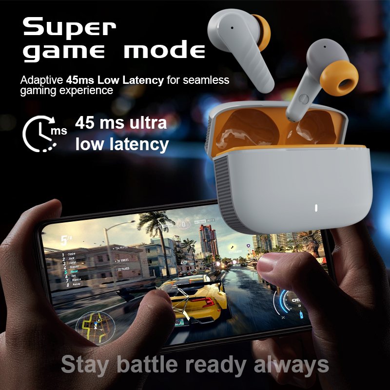 T8 TWS Earphones In Ear Wireless Earbuds Gaming TWS ENC Quad mic Noise Cancellation Headphone Mini Earphone