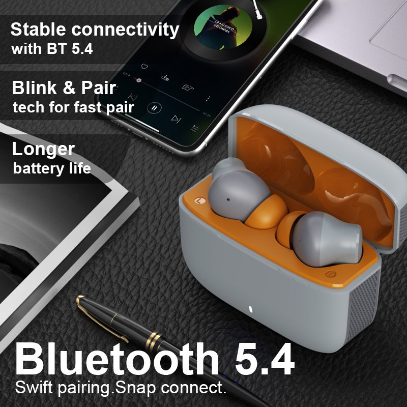 T8 TWS Earphones In Ear Wireless Earbuds Gaming TWS ENC Quad mic Noise Cancellation Headphone Mini Earphone