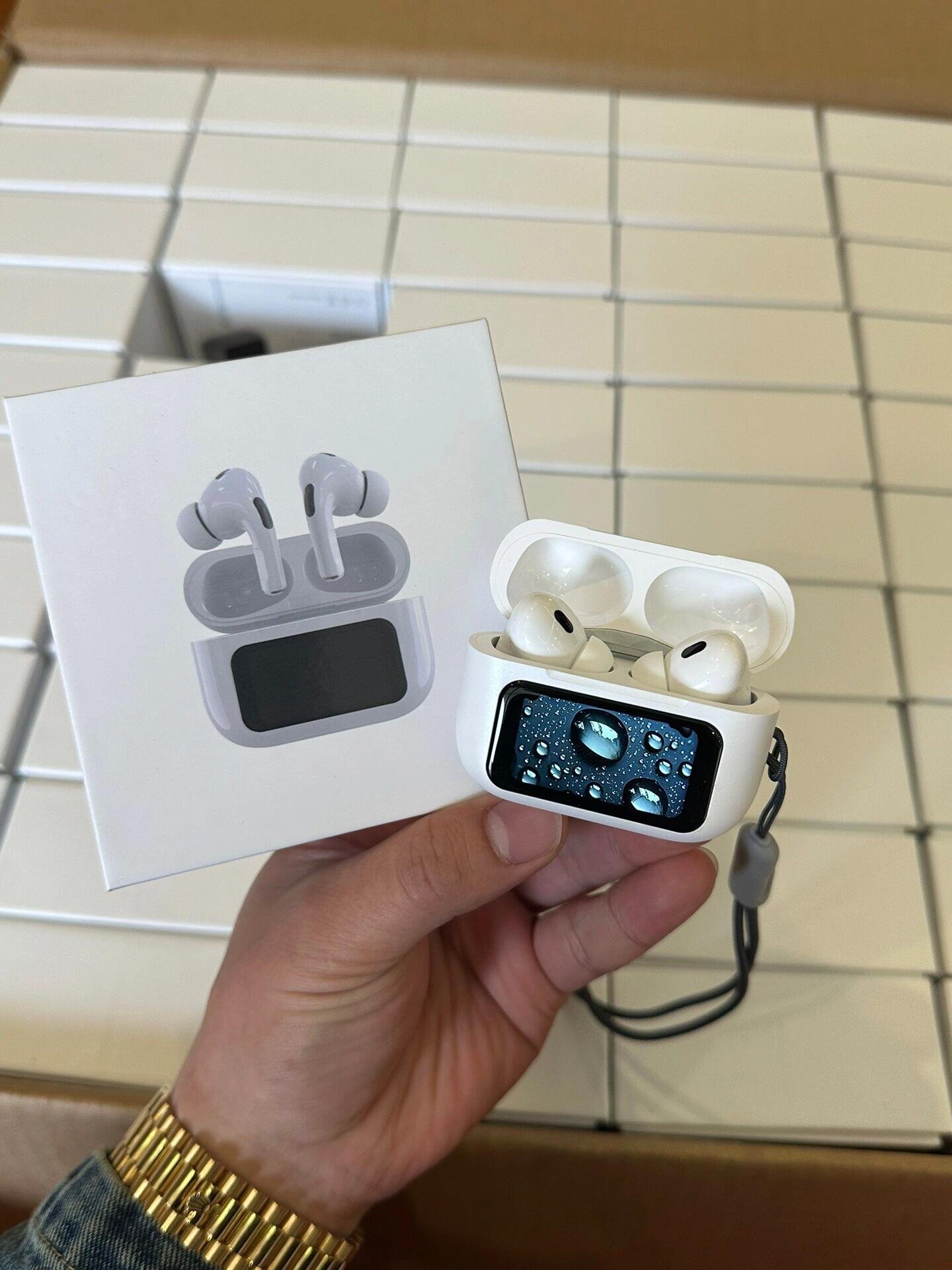 2024 Air 8 Trending New Products Tws Bluetooth Headset with Touch Screen Anc Double Mic Wireless Charging Earphone Headphone