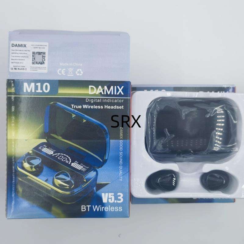 M10 Wireless Earphones Noise Cancelling In-Ear Sports Mini M10 Blue Tooth Earbuds TWS Gaming Headphones with Power Bank