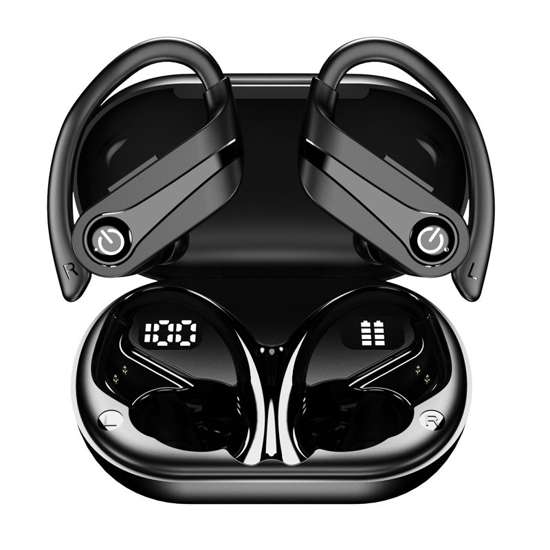 2024 Over-Ear Headphones 800mAh Sport Waterproof Earbuds LED Display TWS Headset Hands free Wireless Earphones YYK Q63