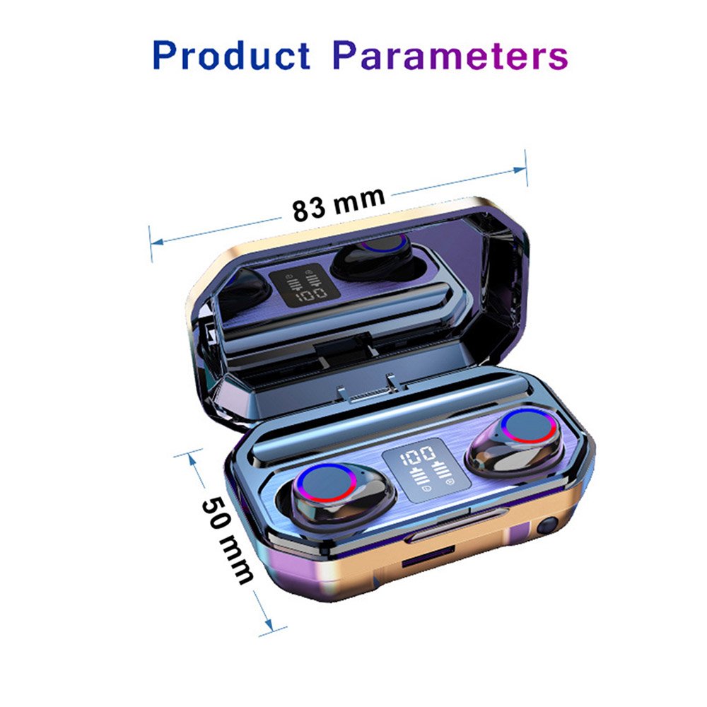 TWS 5.0 M12 Earphones 2000mAh Charging Box True Wireless Headphone 9D Stereo Sports Waterproof Earbuds Headsets