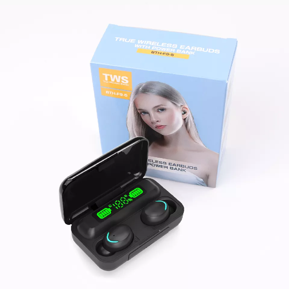 Factory Original Wireless Earbuds F9-5 F9-5C Tws Earphones 9D Hifi Stereo Waterproof In Ear Headphone BT 5.0 LED Display