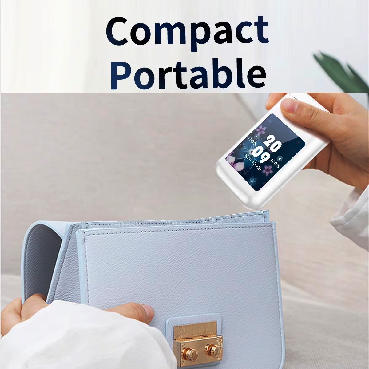 TF20 5000mAh Portable Emergency Charger 2.8inch Touch LCD Screen Display Noise Cancellaton Wireless TWS Earphone Earbuds Headset