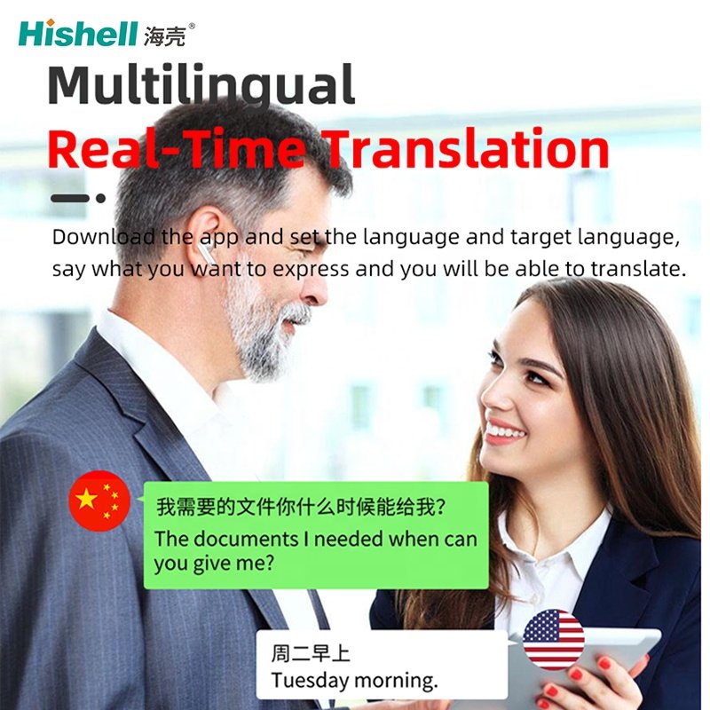 Language Translator Earbuds Two-Way Translation Device with APP for 144 Languages Online Offline Translator