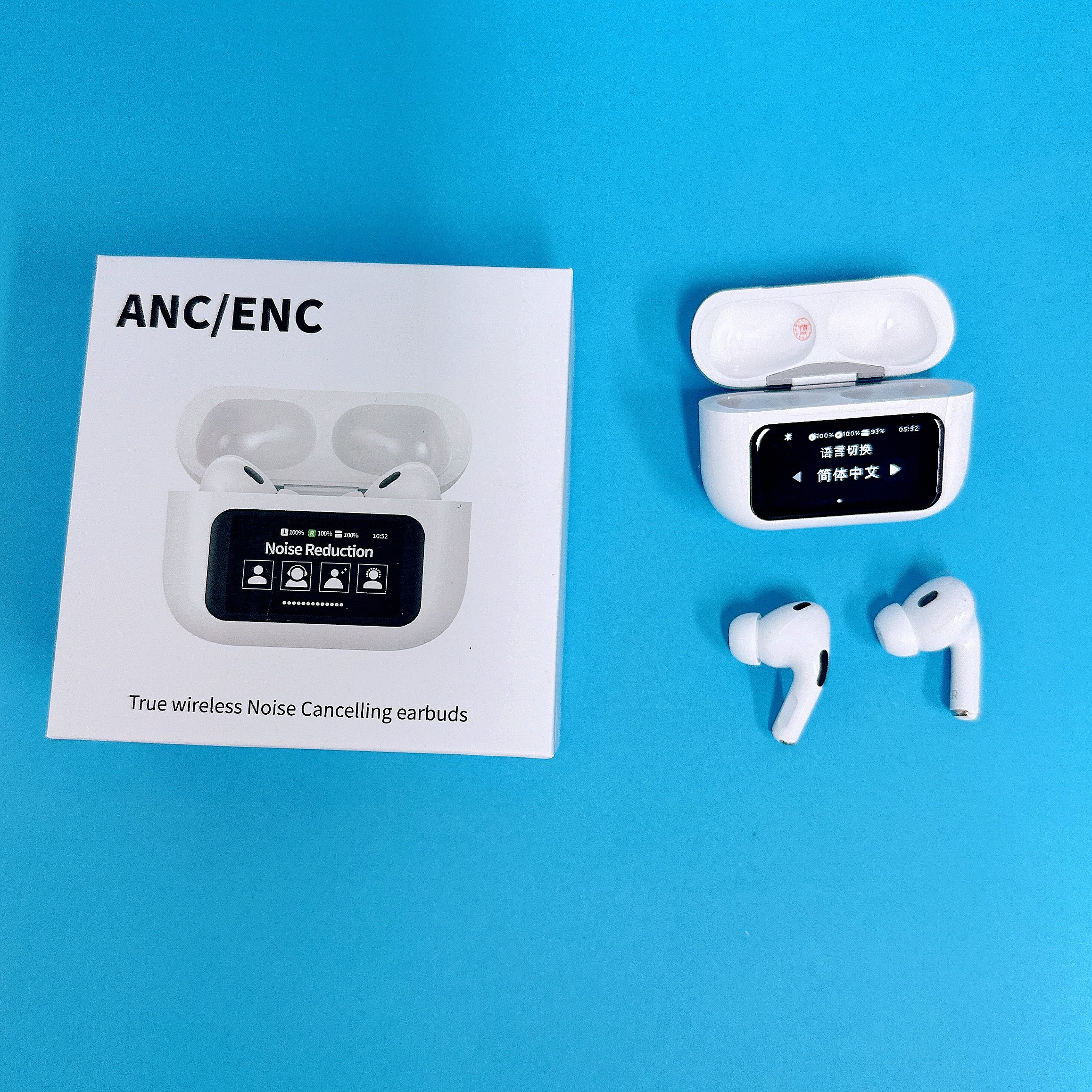 new trending Noise Cancelling TWS Earphones and Headphones with full touch screen in ear earbuds for smartphone tablets