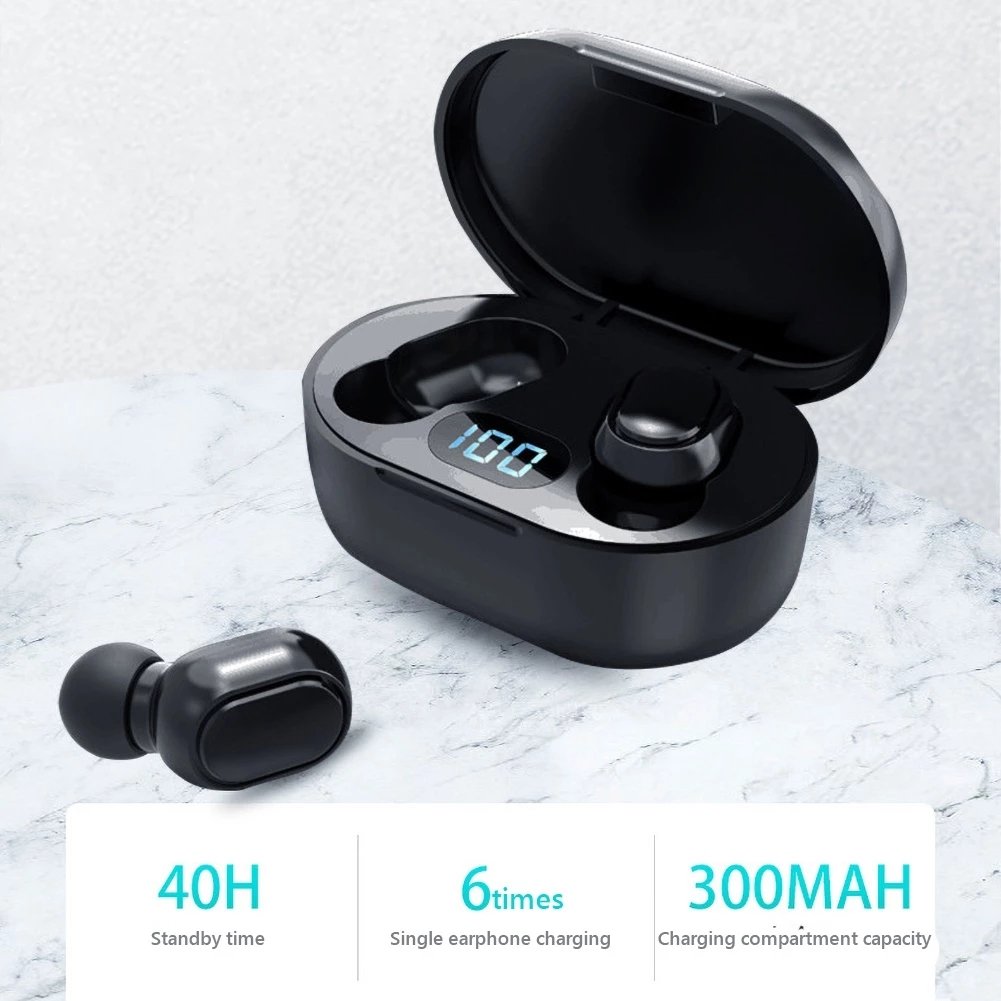 Mini TWS in ear Waterproof LED Display E7S Sports noise cancelling True Wireless Stereo Earbuds earphone for iphone for samsung
