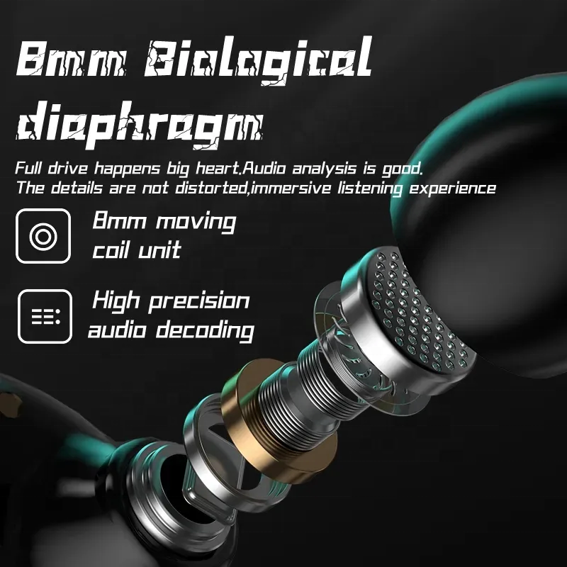 Wholesale Wireless Noise Reduction HQ High Quality TWS Earphone M25 In-ear Type-C LED Display Recharge Earphone Headphone