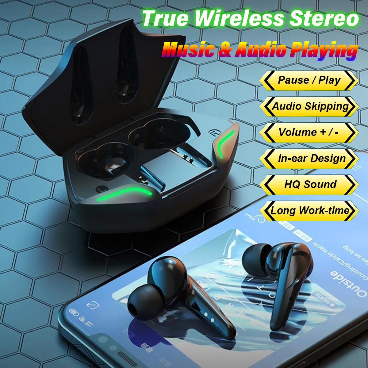 Low price Arrival Top Quality Low Delay Gaming Headset Wireless BT Earphone Headphone G11 Gaming TWS with Game Mode LED In-ear