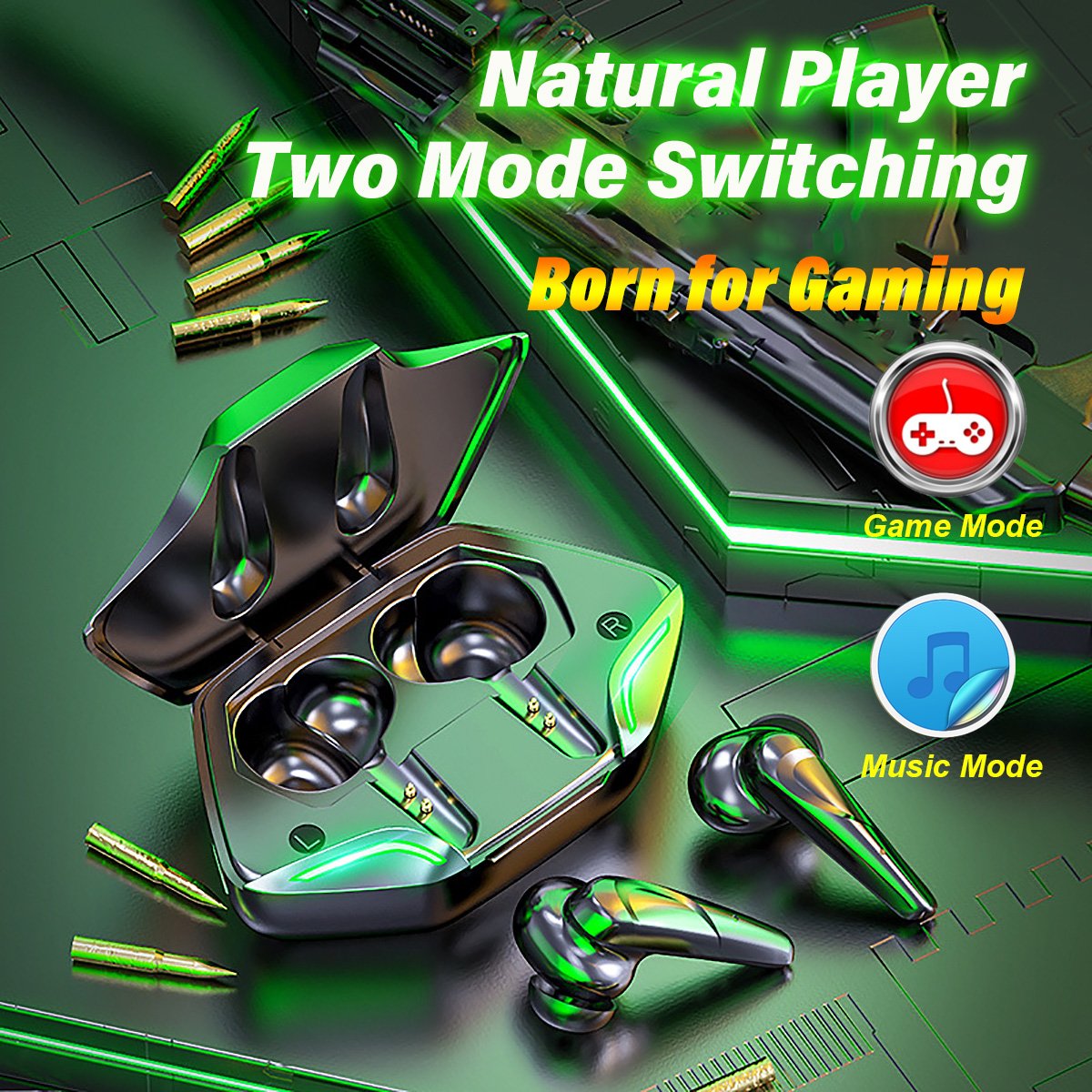 Low price Arrival Top Quality Low Delay Gaming Headset Wireless BT Earphone Headphone G11 Gaming TWS with Game Mode LED In-ear