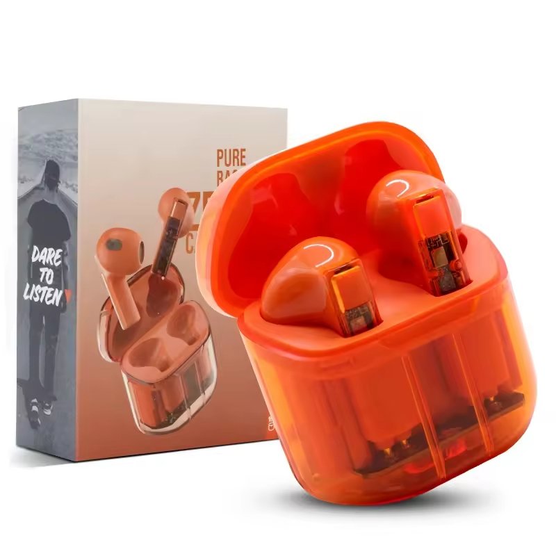 Crystal Transparency YX06 TWS Earphone Earbuds ENC Gaming Wireless Earbuds 3D True Stereo Sound Audifonos with Noise Cancelling