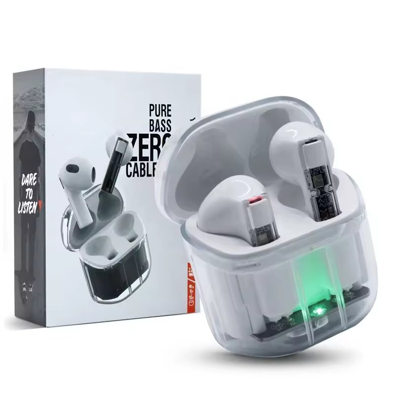 Crystal Transparency YX06 TWS Earphone Earbuds ENC Gaming Wireless Earbuds 3D True Stereo Sound Audifonos with Noise Cancelling