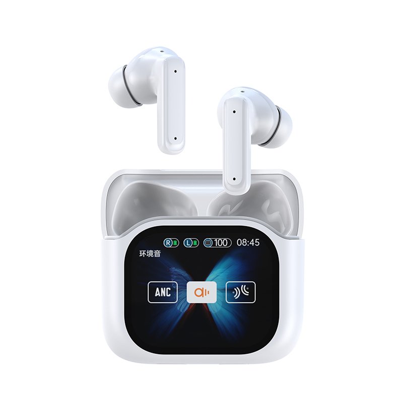 JM19 LED Display Touch Screen ANC+ENC Noise Cancelling TWS Earphone Control HiFi Stereo Sound Music Gaming JM19 Earbuds