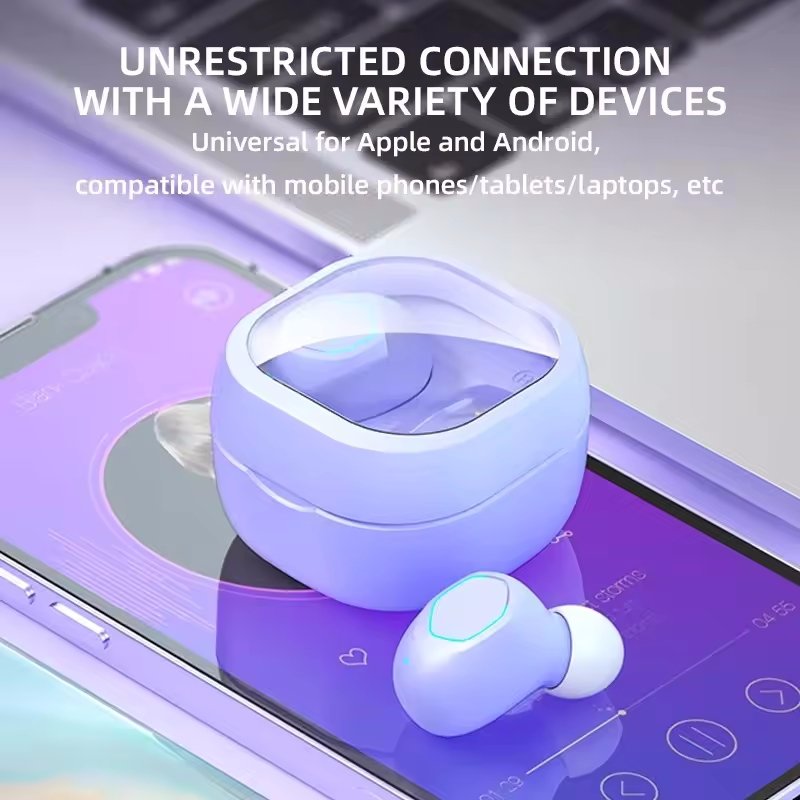 High Quality M21 TWS Transparent Space Capsule TWS Earbuds In-Ear Wireless Noise-Canceling Headphones E-Commerce Best Seller