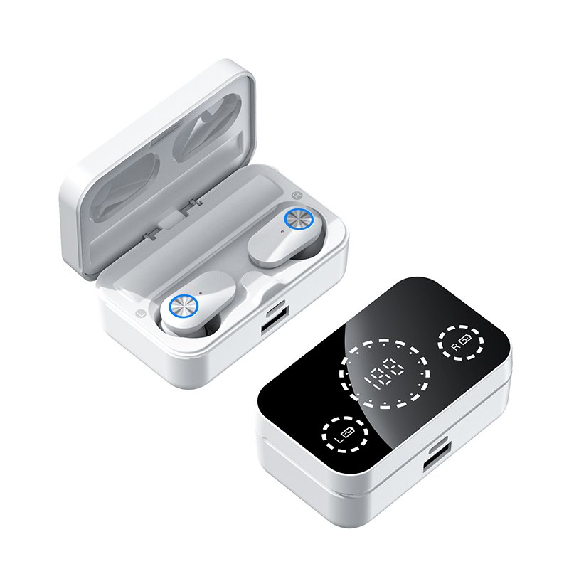 YD08 TWS Mirror Earphone earbuds Stereo Sports Waterproof Wireless Headphones 800mAh Charging Box Headset