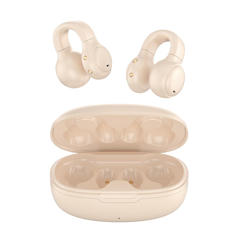 2023 Trending Open Ear Clip On Type Tws Earpieces Bt 5.3 Wireless Sports Earbuds Hifi Stereo Wireless Bone Conduction Earphones