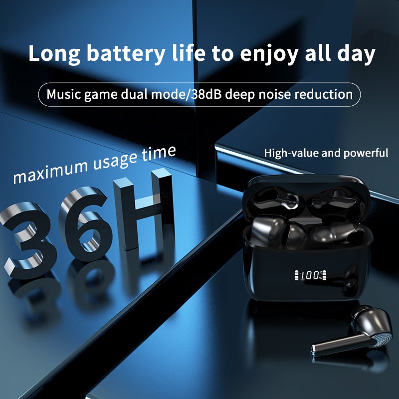 J8 Pro Earbuds Earphone Noise Cancellation Custom Made Logo ANC Earphone Original Quality ANC+ENC Headphone