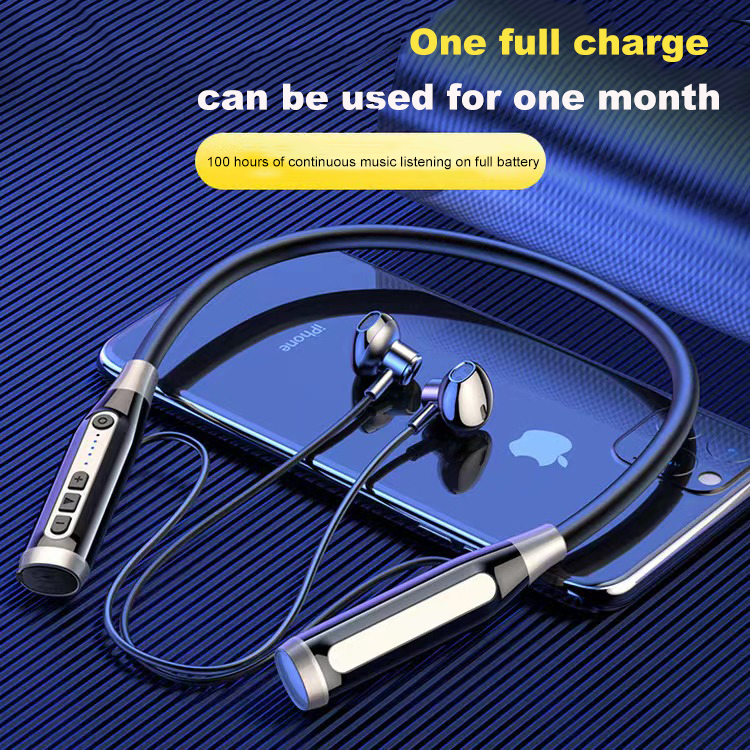 Ultra-Long Standby Semi-In-Ear Wireless Earphones Bluetooth Neck-Mounted Headset Long Noise Cancelling TWS Earphones Headphones