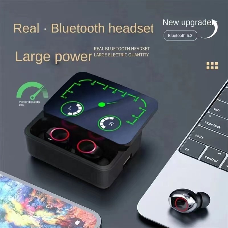 Dodoup M90 Max TWS Bluetooth Headset Wireless Earphone HiFi Wholesale Earplug Pointer Display Motion M10 Upgrade Headset PK F9