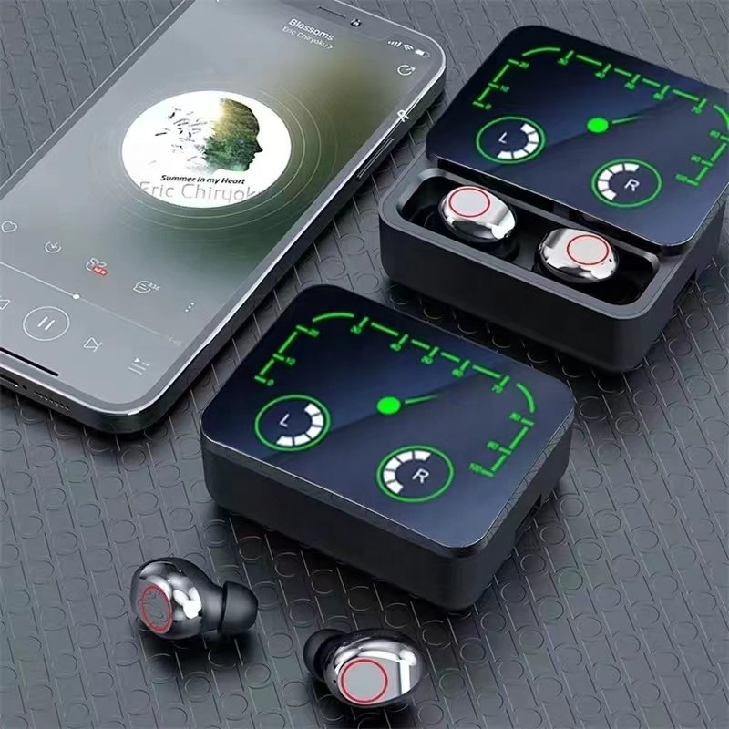 Dodoup M90 Max TWS Bluetooth Headset Wireless Earphone HiFi Wholesale Earplug Pointer Display Motion M10 Upgrade Headset PK F9