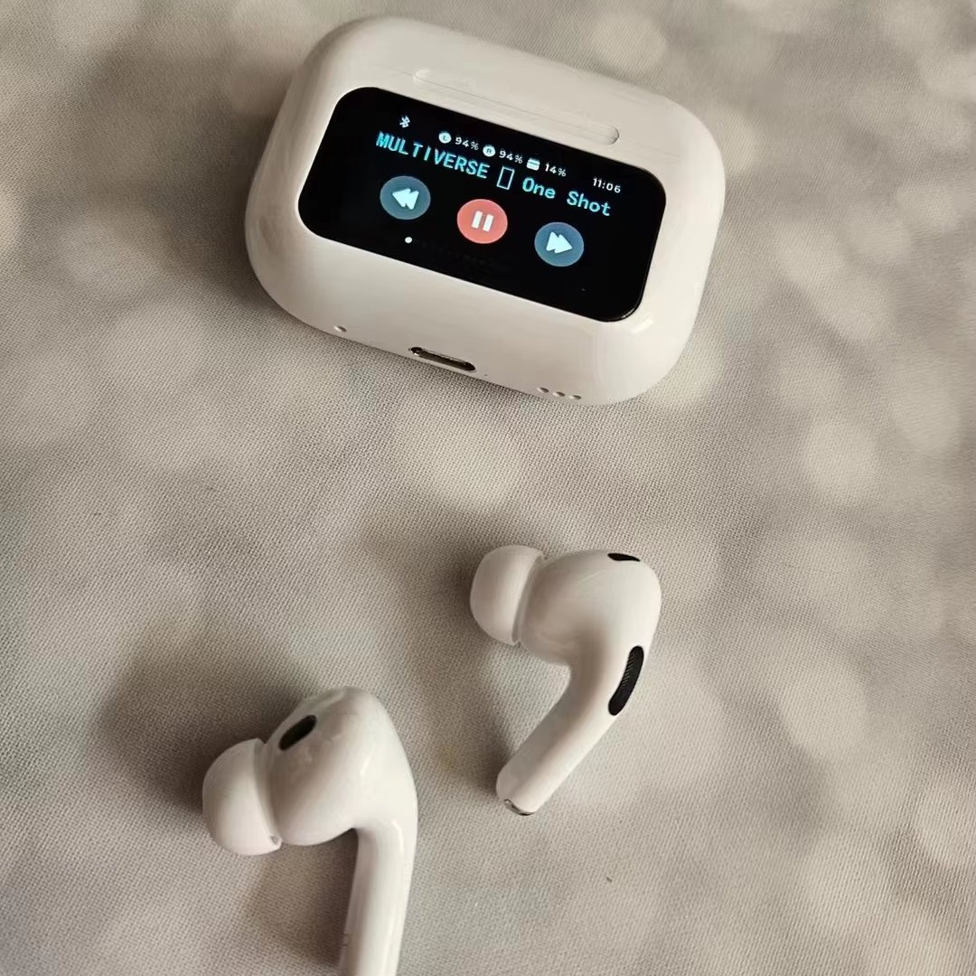 Newest A9Pro Earbuds with Waterproof LCD Touch Screen In-Ear On-Ear Option V5.3 JL Chipset LED Battery Indicator