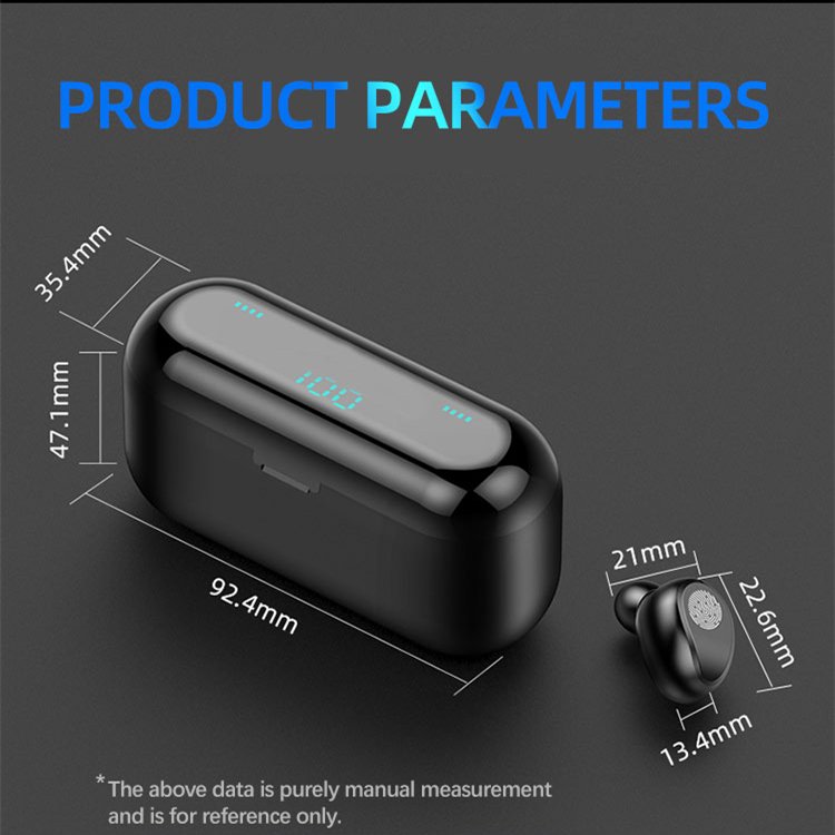 High quality amoi F9 tws 2 in 1 ipx7 waterproof auriculares audifonos auricolari stereo led display earbuds blue tooh earphones
