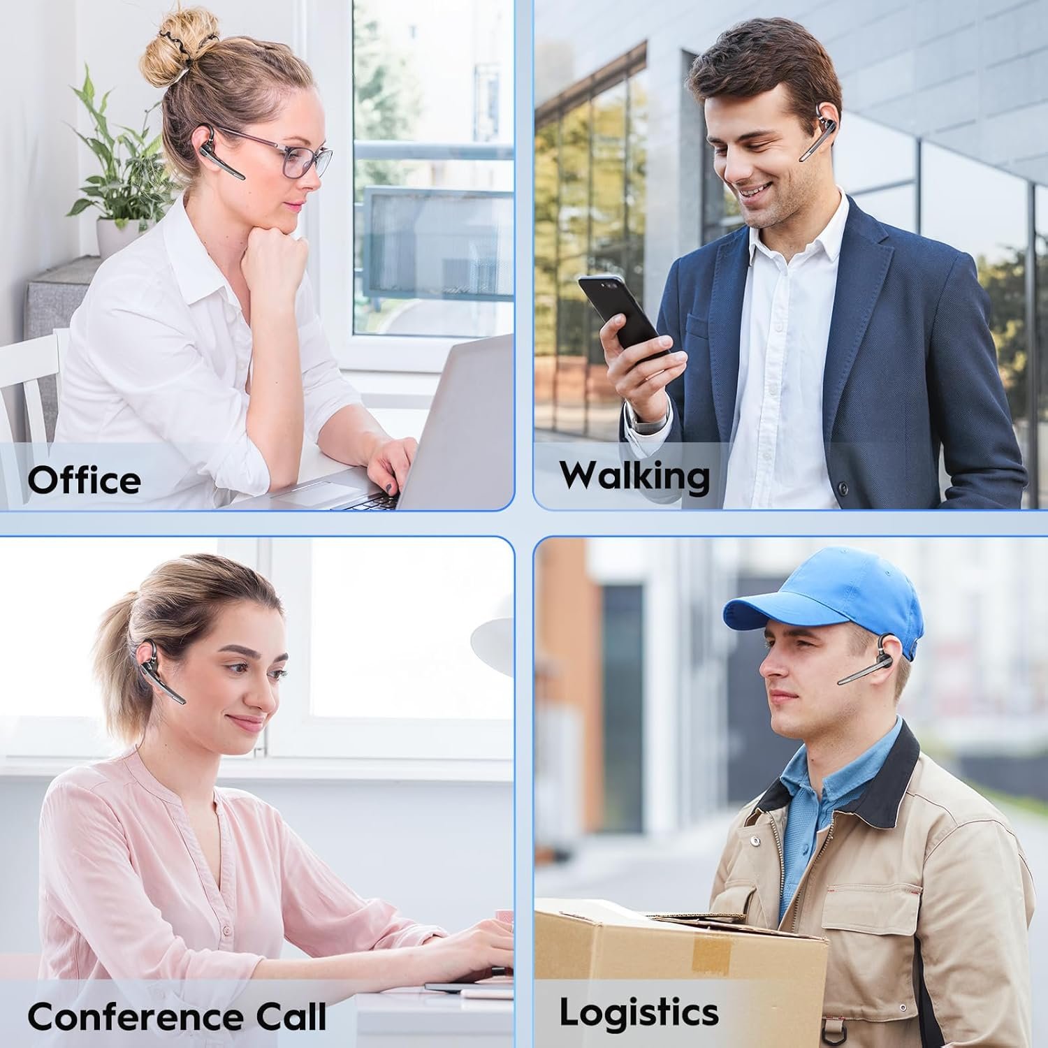New G9 single wireless earpieces with mic noise cancelling stereo handsfree earphone for office business driver