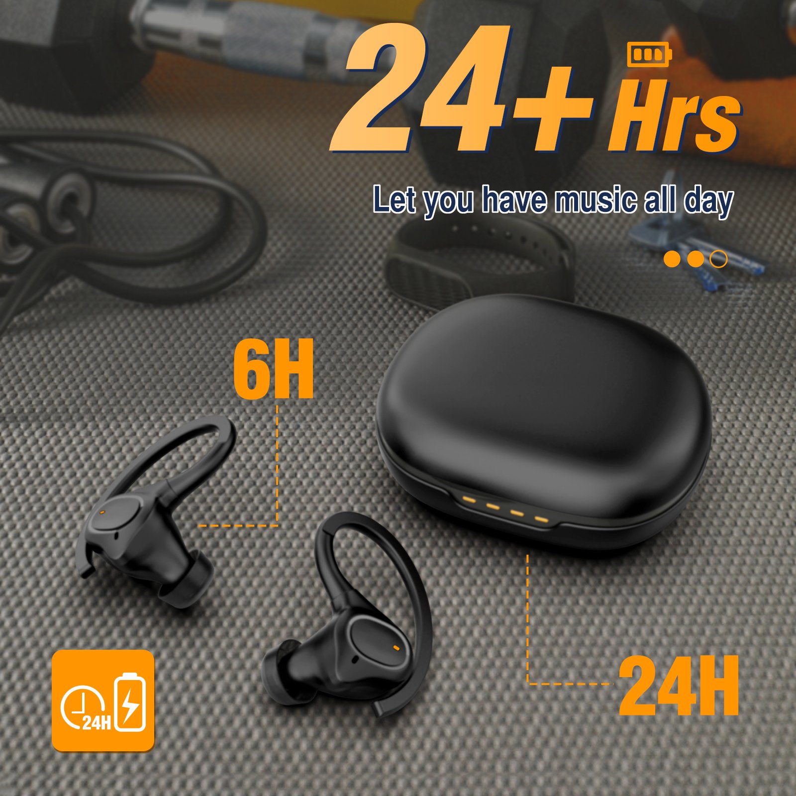 Portable For Sports Waterproof Wireless Bluetooth Earbuds Gaming TWS Headset Noise Cancelling In-Ear Wireless Headphones