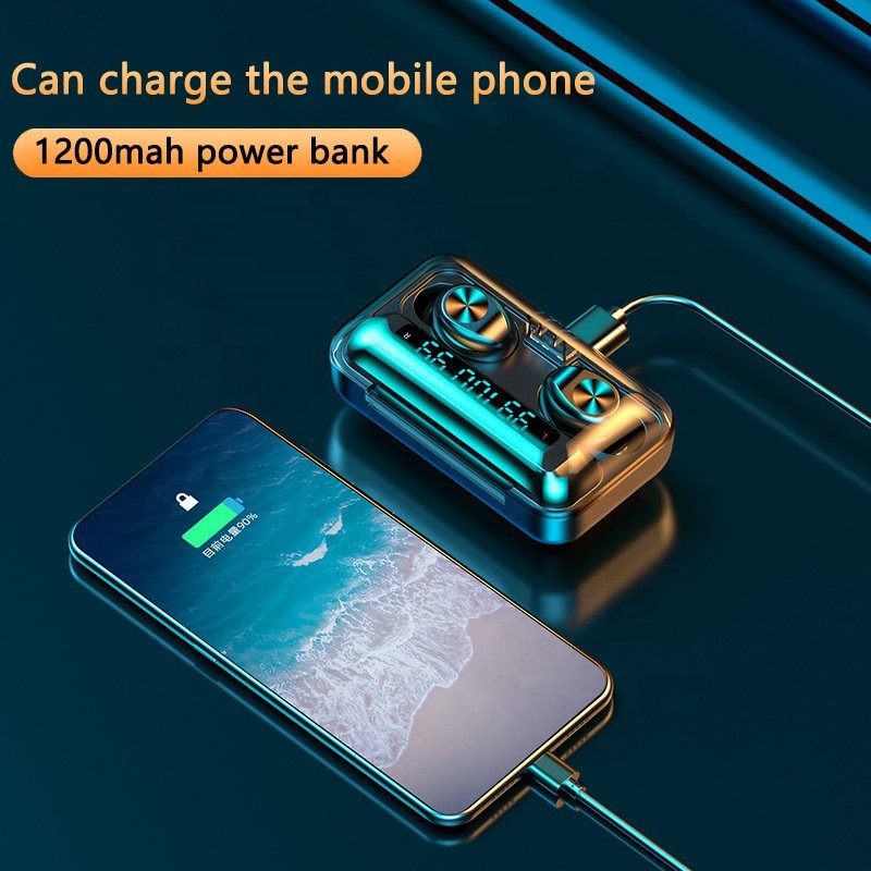 Power Bank Ipx7 Waterproof Binaural Call 5.0 True In-Ear F9 F9-5c F9-5 TWS Earbuds Wireless Headset Earphone Headphone