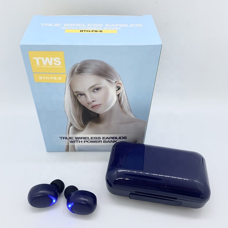 Power Bank Ipx7 Waterproof Binaural Call 5.0 True In-Ear F9 F9-5c F9-5 TWS Earbuds Wireless Headset Earphone Headphone