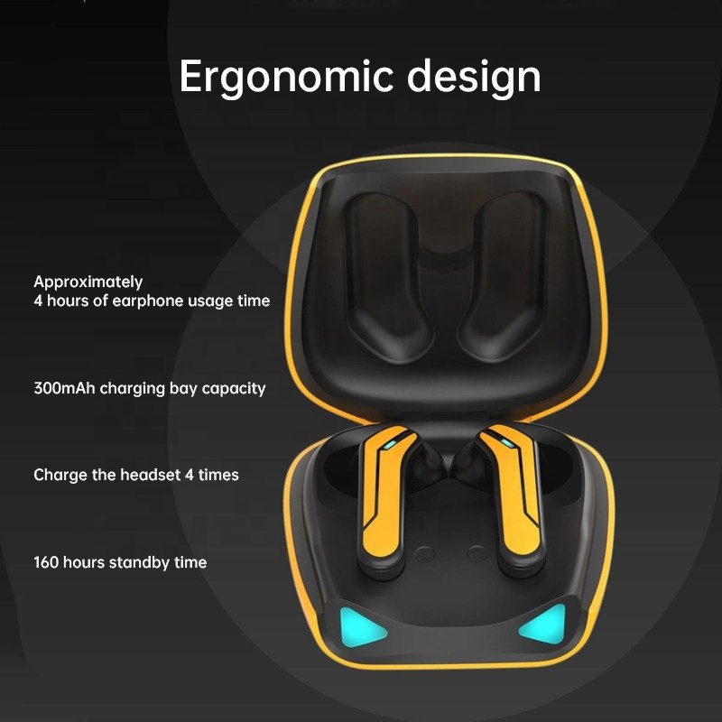 K75 Wireless Gaming Earbuds TWS Headphone with Mic Stereo Bass Sports Waterproof Wireless Headset Earbuds Gamer