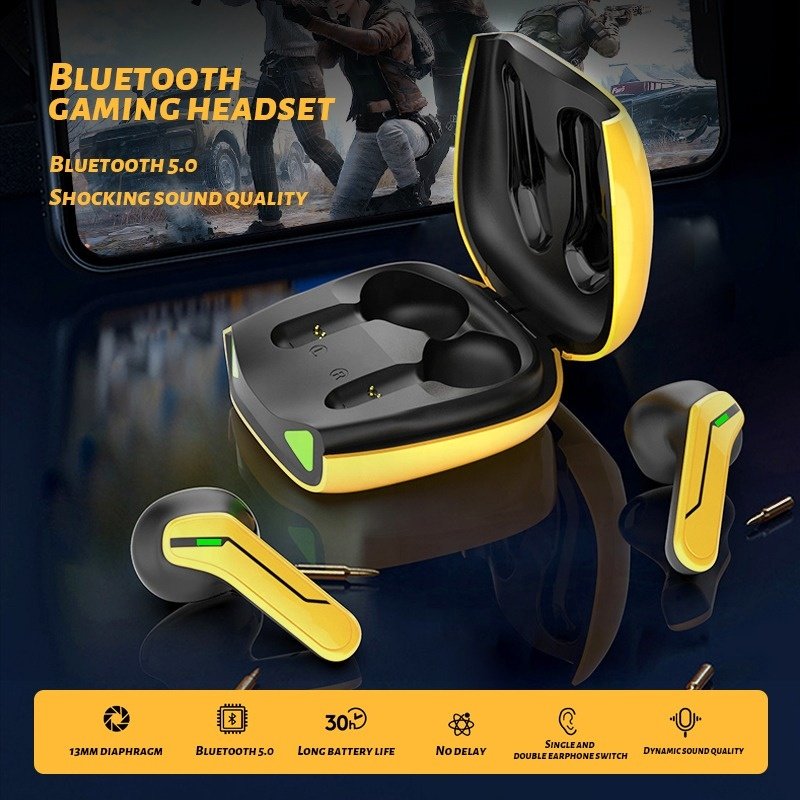 K75 Wireless Gaming Earbuds TWS Headphone with Mic Stereo Bass Sports Waterproof Wireless Headset Earbuds Gamer