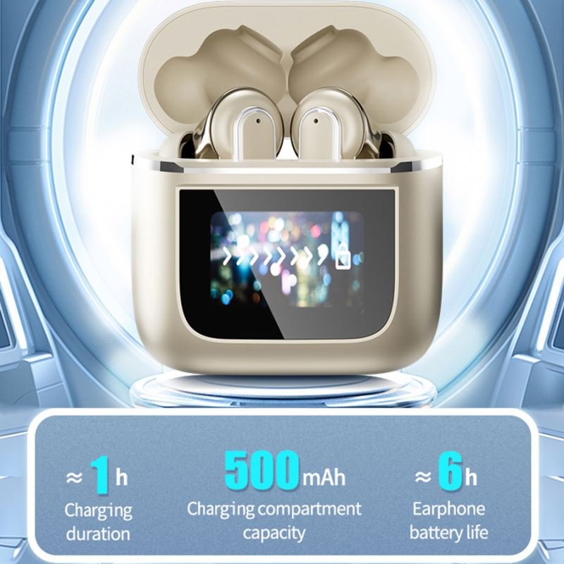 PRO2 Wireless Earbuds Touch Screen Control Blue tooth 5.3 Noise Canceling Waterproof Sport Earphones hearing aid