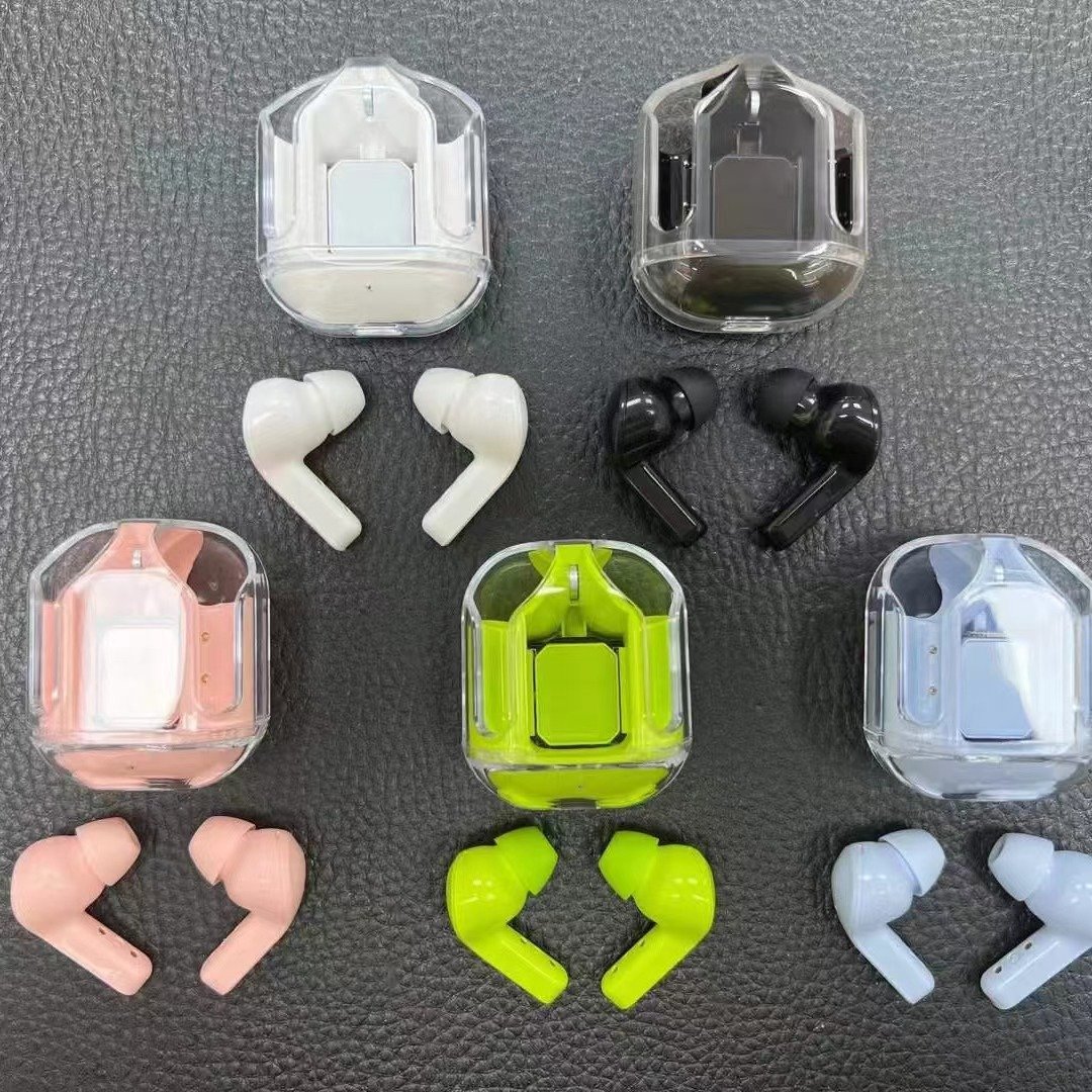 Air31 Stereo TWS In-Ear Earbuds Transparent Wireless Crystal LED Battery Indicator Sports Auriculares Gaming In-Ear Headphones