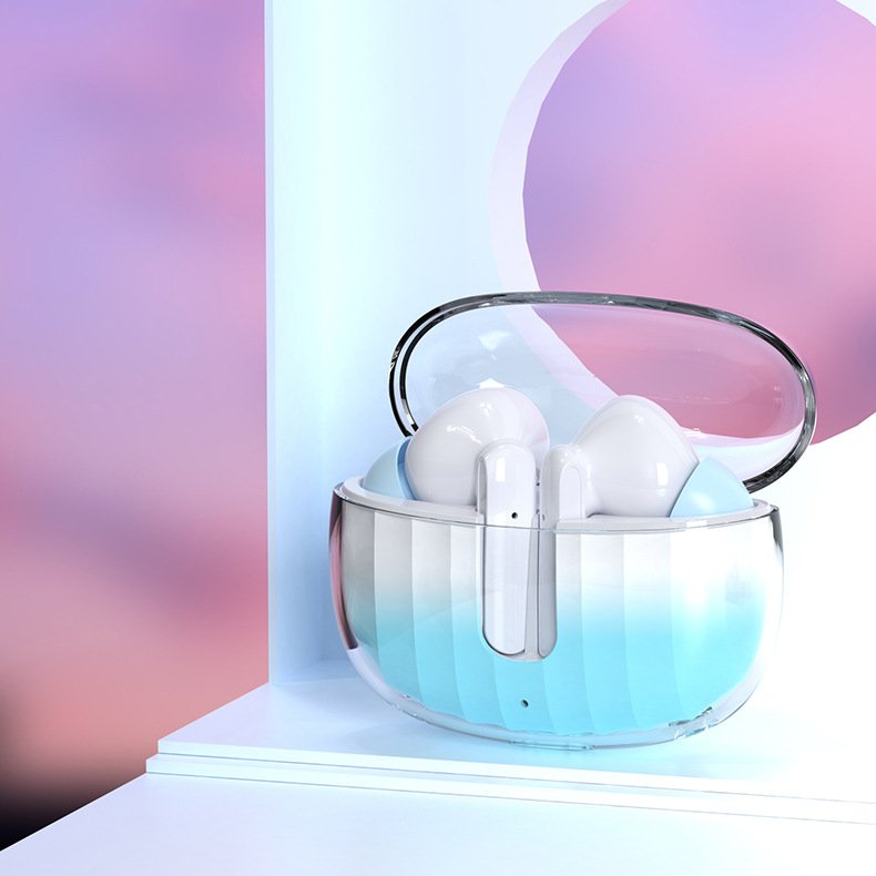 Crystal transparent Y113S wireless earbuds OEM ODM auriculares tws earphone real stereo sound ENC audifonos headphone