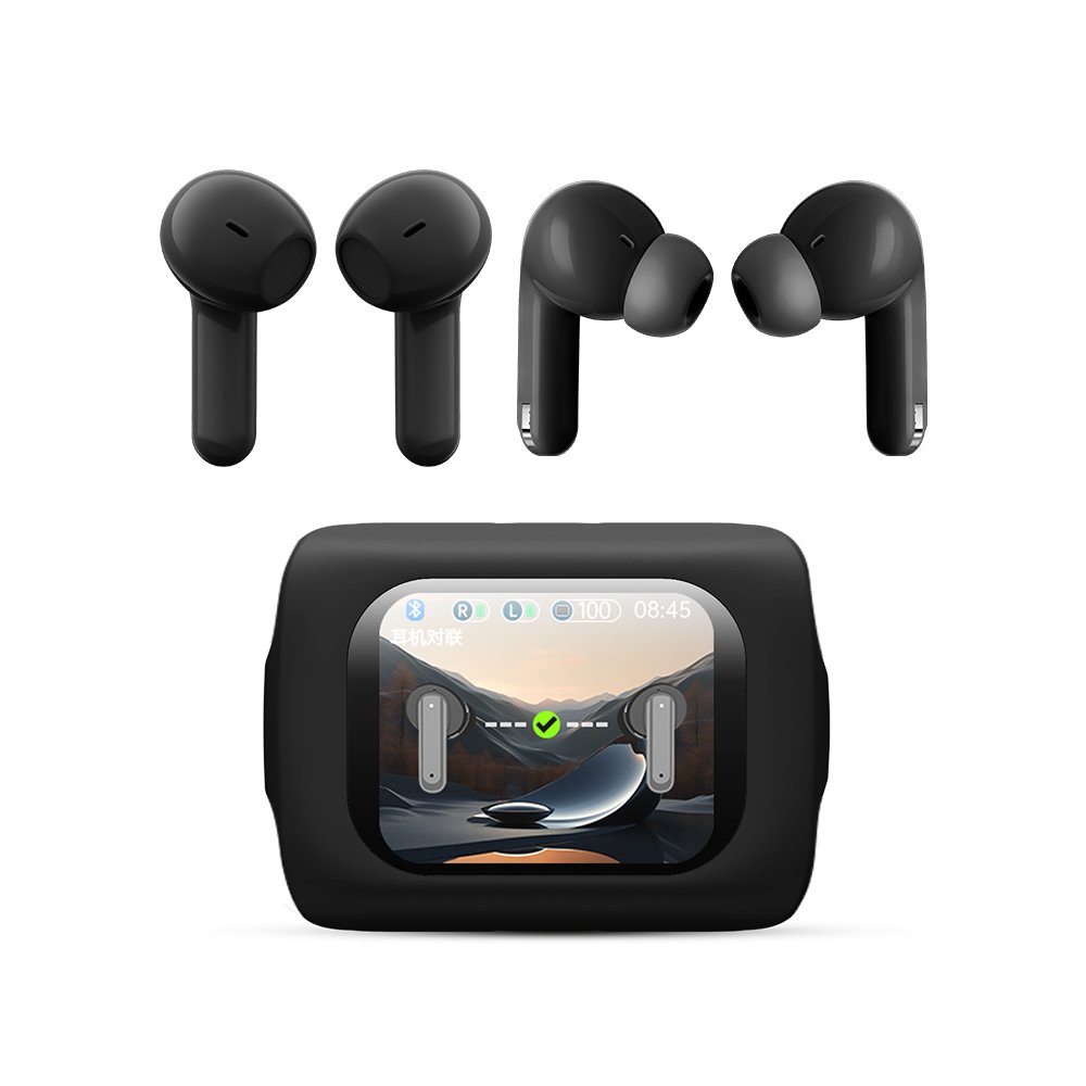 2024 H12 PRO+ Bluetooth Earphones ANC Sport Earbuds Smart Full Colour Screen Dual Noise Cancelling TWS Wireless Headset Music