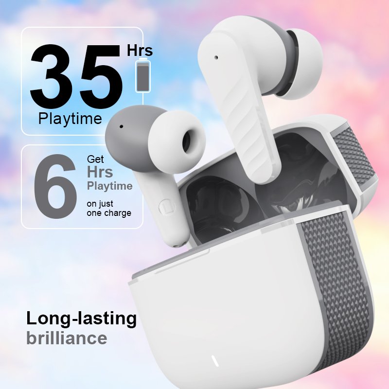 Mission TWS Earphone Gaming Headphones 4 Mic Enc Noise Cancellation Earbuds In Ear Earphones With Fast Charging