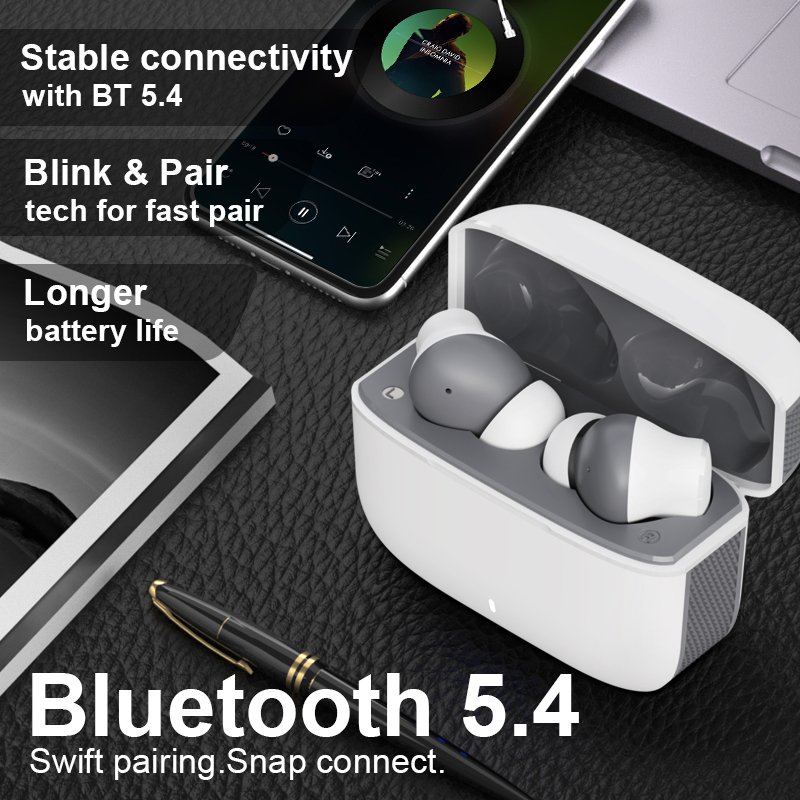Mission TWS Earphone Gaming Headphones 4 Mic Enc Noise Cancellation Earbuds In Ear Earphones With Fast Charging